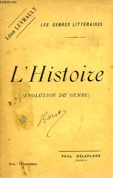 L'HISTOIRE (EVOLUTIONDU GENRE)