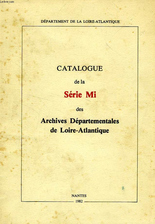 CATALOGUE DE LA SERIE Mi, AU 1er JANVIER 1980