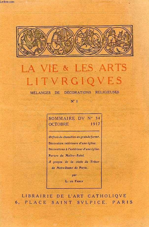 LA VIE & LES ARTS LITURGIQUES, N 34, OCT. 1917
