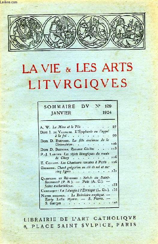 LA VIE & LES ARTS LITURGIQUES, N 109, JAN. 1924