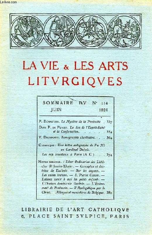 LA VIE & LES ARTS LITURGIQUES, N 114, JUIN 1924