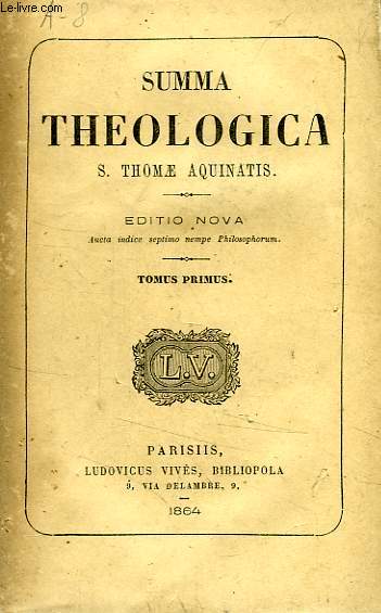 SUMMA THEOLOGICA S. THOMAE AQUINATIS, 3 TOMES
