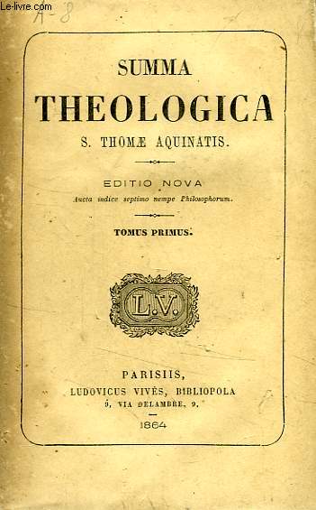 SUMMA THEOLOGICA S. THOMAE AQUINATIS, 3 TOMES