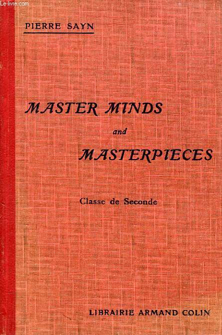 MASTER MINDS AND MASTERPIECES, CLASSE DE 2de