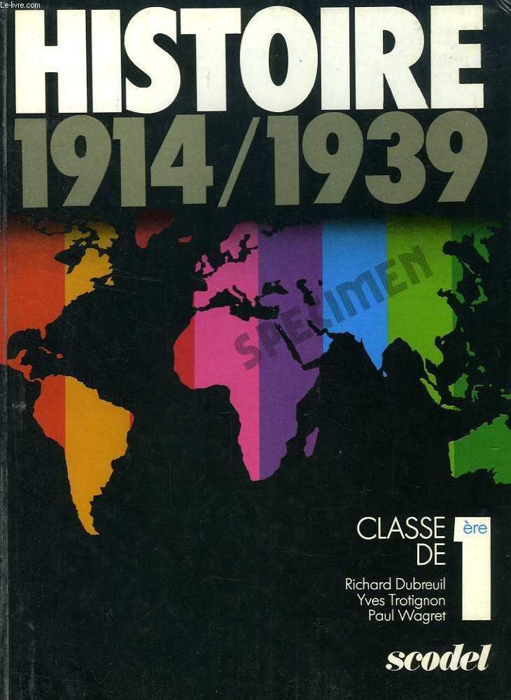 HISTOIRE 1914-1939, CLASSE DE 1re