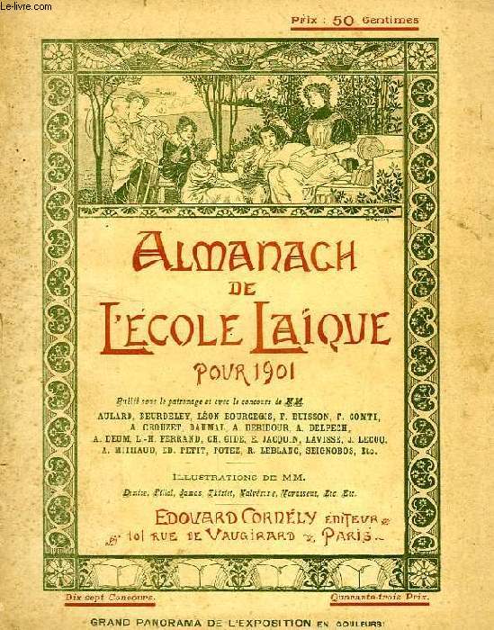 ALMANACH DE L'ECOLE LAQUE POUR 1901