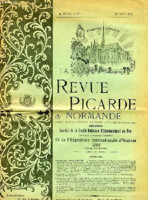 LA REVUE PICARDE & NORMANDE, 9e ANNEE, N 1, JAN. 1907