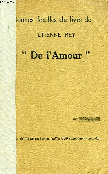 DE L'AMOUR