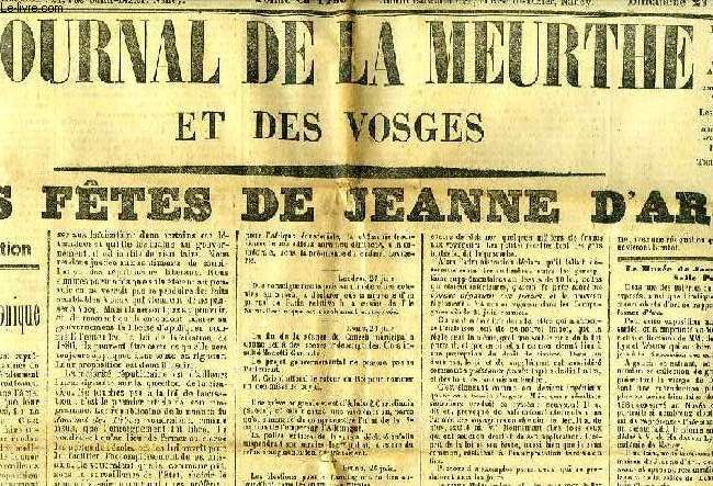 JOURNAL DE LA MEURTHE ET DES VOSGES, N 153, JUIN 1890