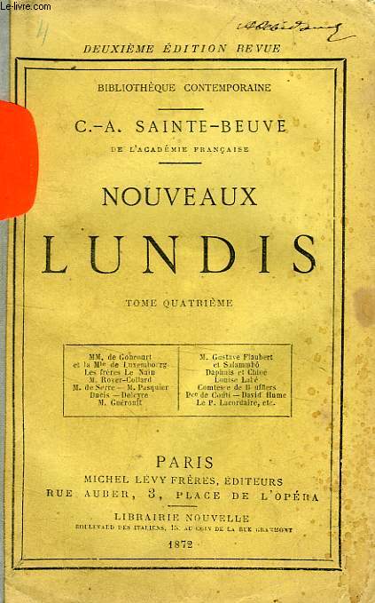 NOUVEAUX LUNDIS, TOME IV