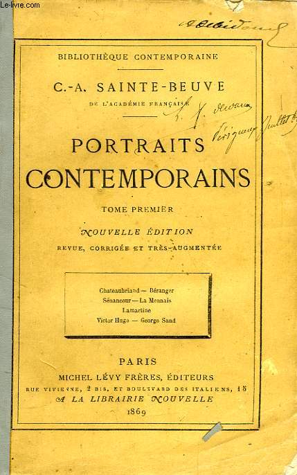 PORTRAITS CONTEMPORAINS, TOME I