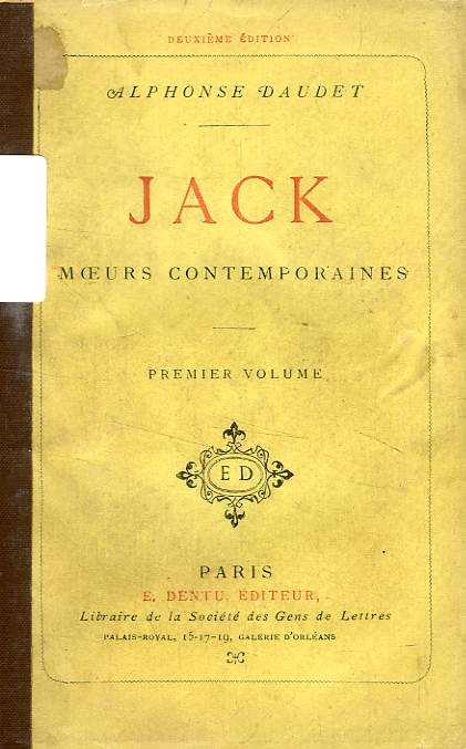 JACK, MOEURS CONTEMPORAINES, 2 TOMES