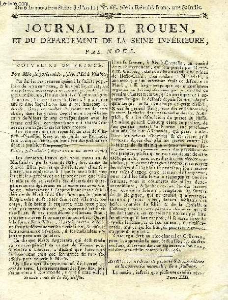 JOURNAL DE ROUEN ET DU DEPARTEMENT DE LA SEINE INFERIEURE, N 66, 6 FRUCTIDOR AN II