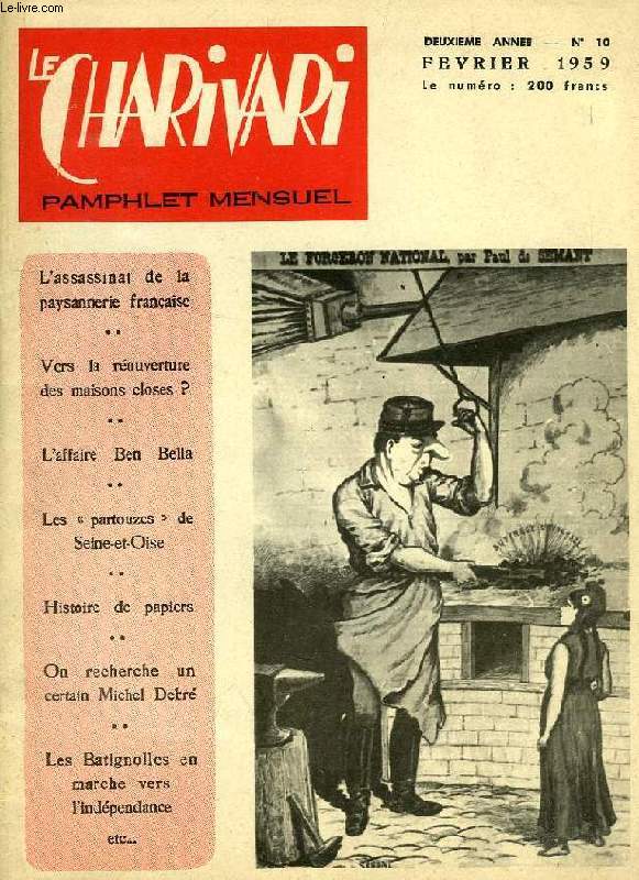 LE CHARIVARI, 2e ANNEE, N 10, FEVRIER 1959