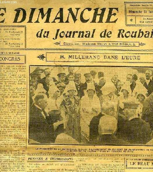 LE DIMANCHE DU JOURNAL DE ROUBAIX, 5e ANNEE, N 42, 21 OCT. 1923