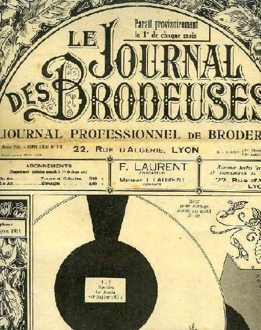 LE JOURNAL DES BRODEUSES, 37e ANNEE, N 687, JUIN 1952, JOURNAL PROFESSIONNEL DE BRODERIE