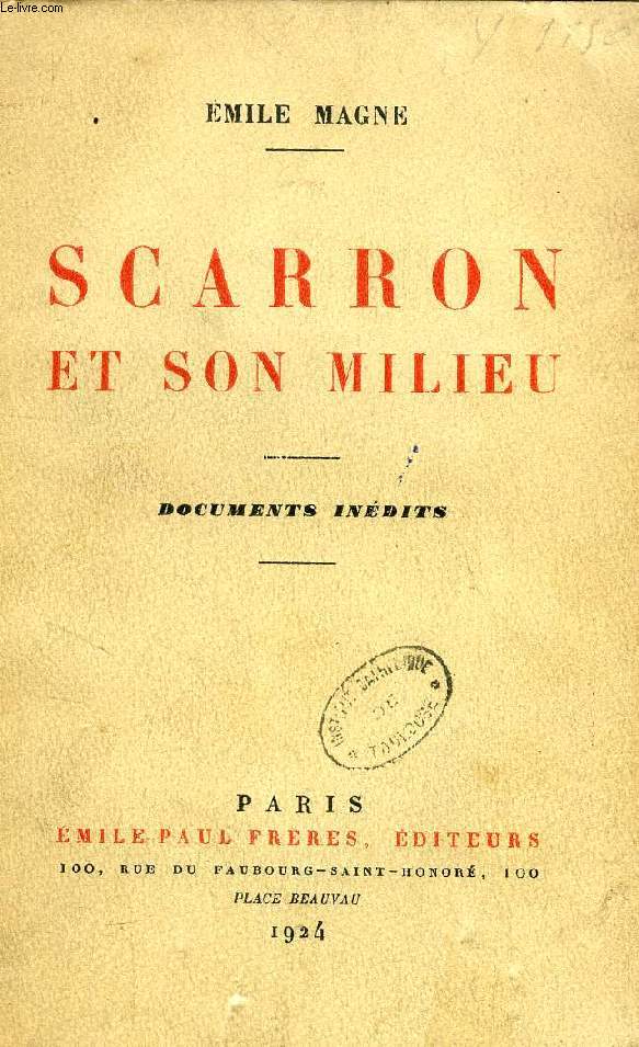 SCARRON ET SON MILIEU