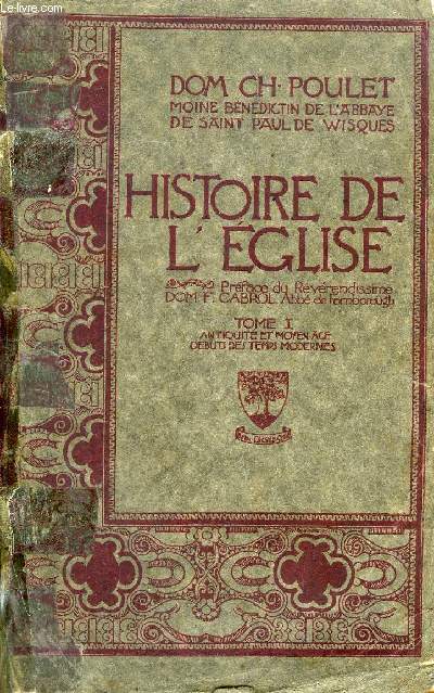 HISTOIRE DE L'EGLISE, 2 TOMES