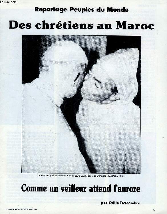 PEUPLES DU MONDE, N 221, MARS 1989 (EXTRAIT), DES CHRETIENS AU MAROC, COMME UN VEILLEUR ATTEND L'AURORE
