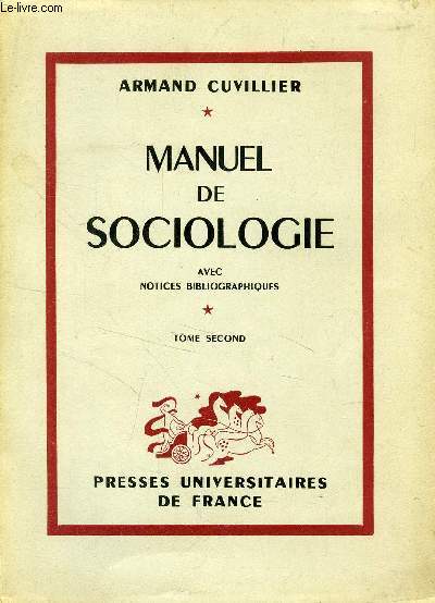 MANUEL DE SOCIOLOGIE, TOME II