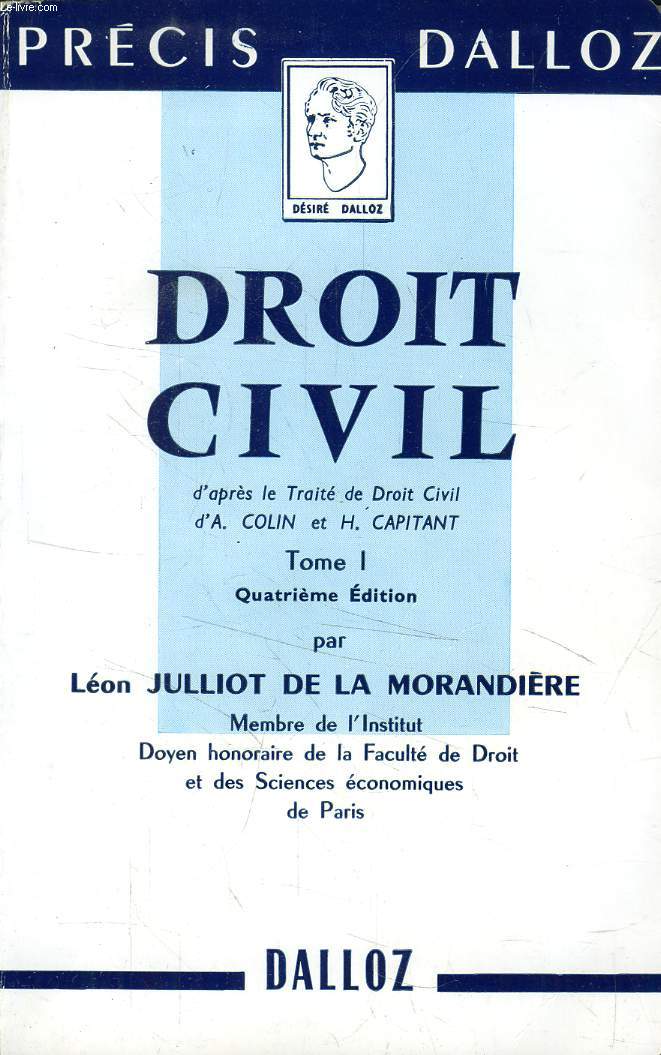 DROIT CIVIL, TOME I