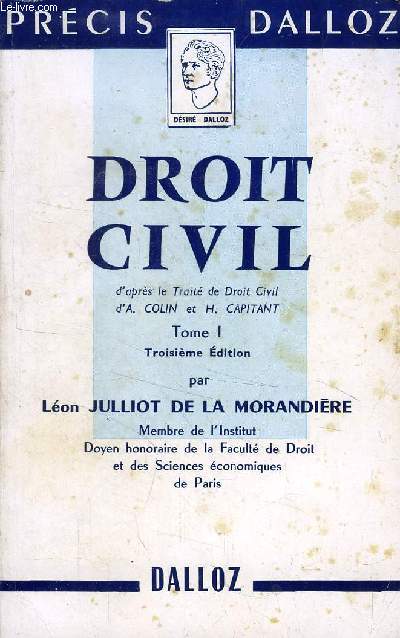 DROIT CIVIL, TOME I