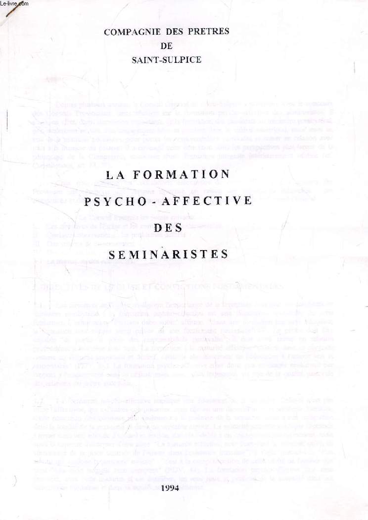 LA FORMATION PSYCHO-AFFECTIVE DES SEMINARISTES