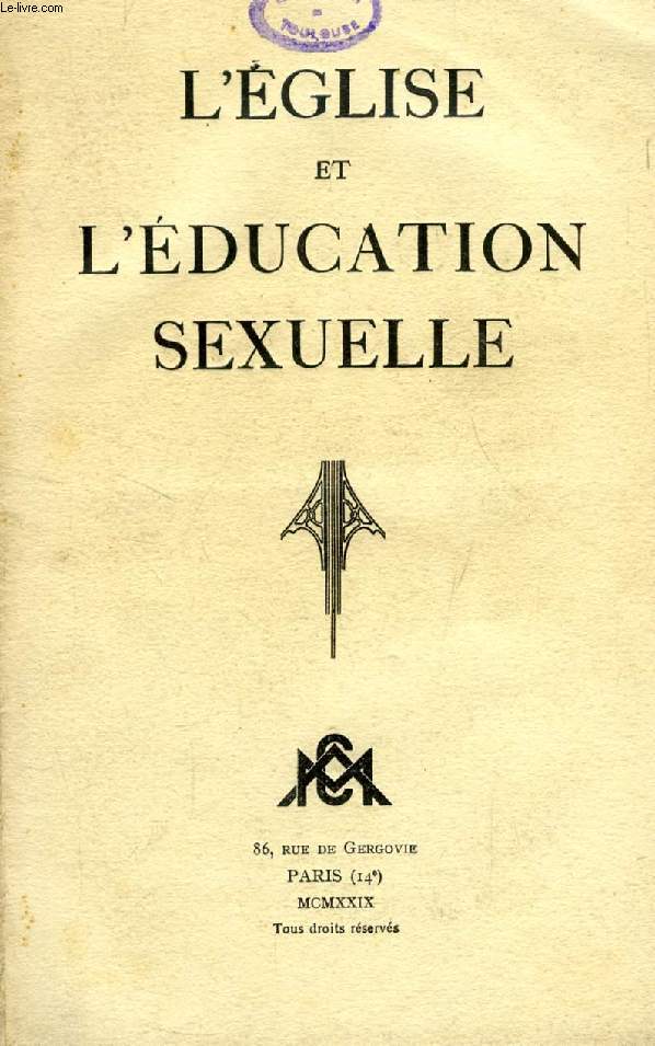 L'EGLISE ET L'EDUCATION SEXUELLE