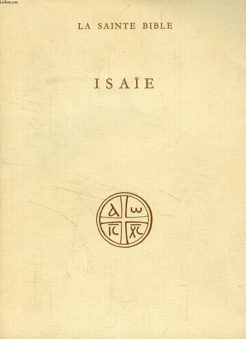 ISAE (Collection 'LA SAINTE BIBLE')