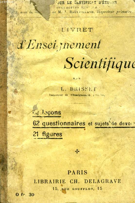 LIVRET D'ENSEIGNEMENT SCIENTIFIQUE