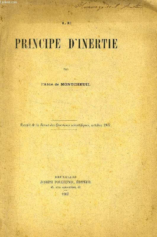 LE PRINCIPE D'INERTIE