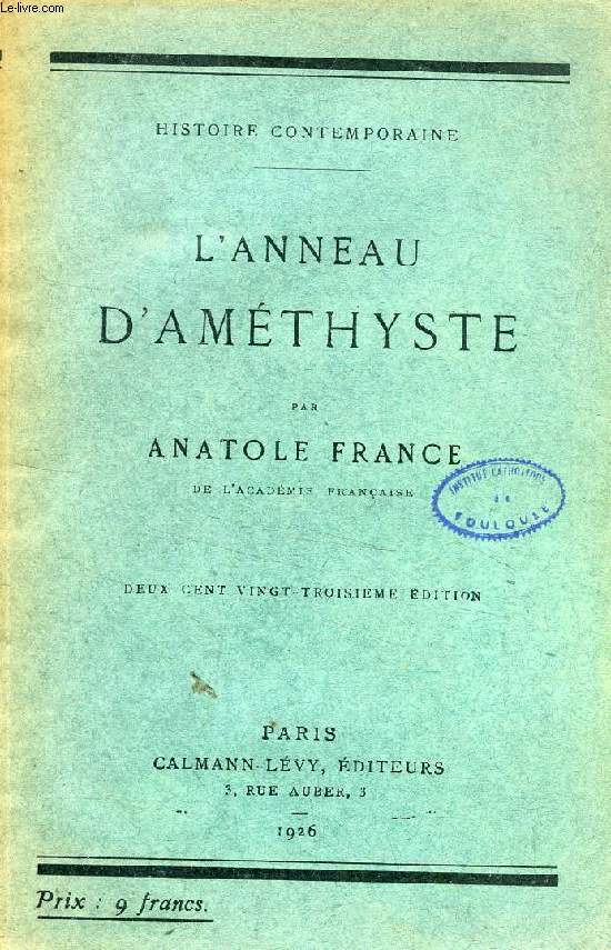 L'ANNEAU D'AMETHYSTE