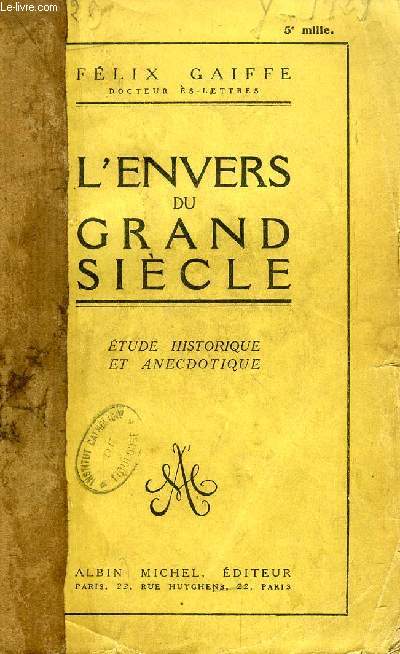 L'ENVERS DU GRAND SIECLE