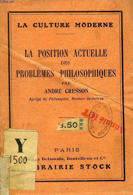 LA POSITION ACTUELLE DES PROBLEMES PHILOSOPHIQUES