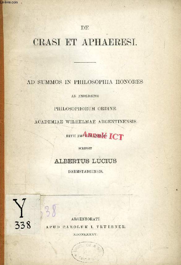 DE CRASI ET APHAERESI