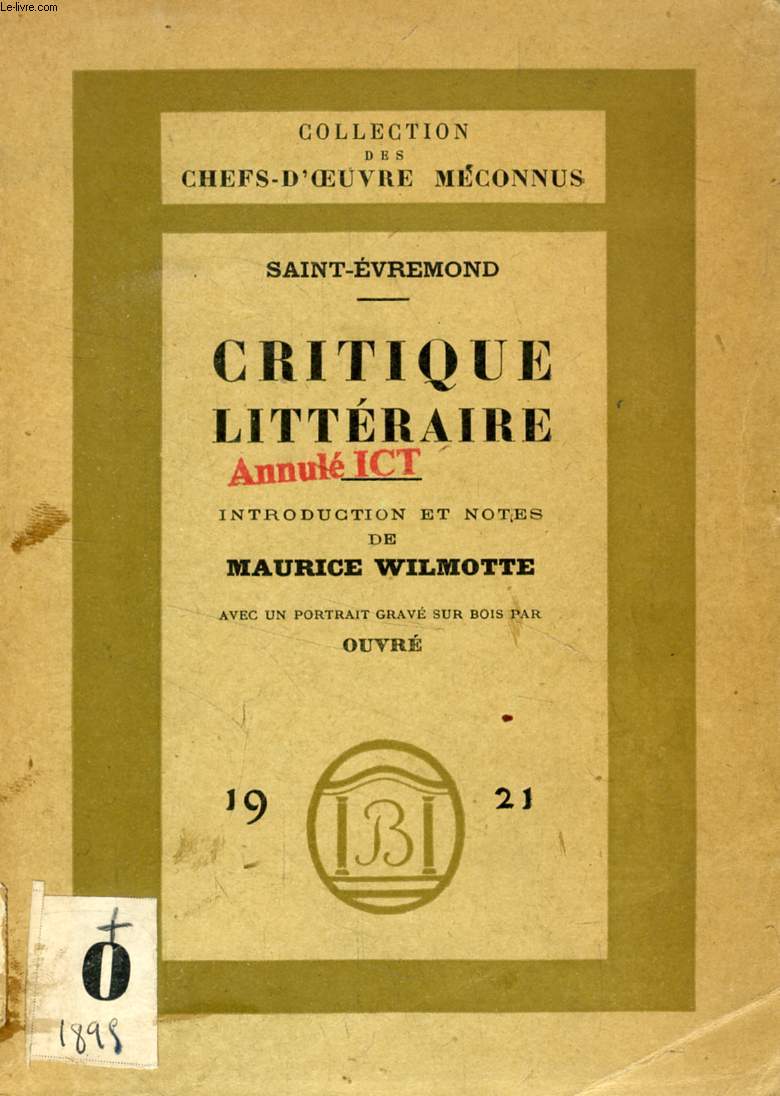 CRITIQUE LITTERAIRE