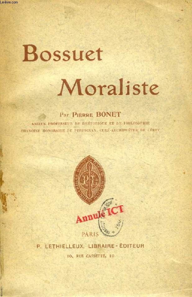 BOSSUET MORALISTE