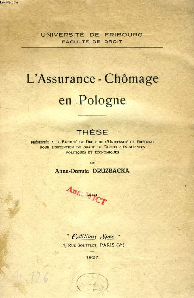 L'ASSURANCE-CHOMAGE EN POLOGNE (THESE)