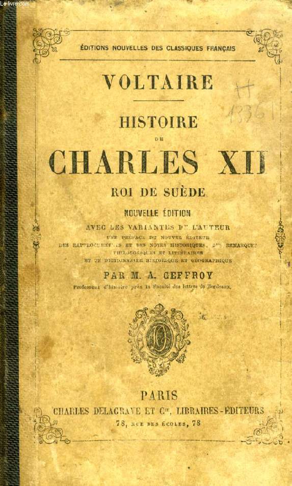 HISTOIRE DE CHARLES XII, ROI DE SUEDE