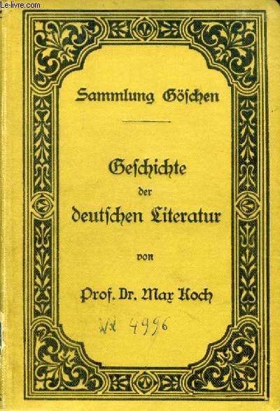 GESCHICHTE DER DEUTSCHEN LITERATUR