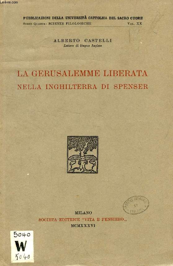 LA GERUSALEMME LIBERATA NELLA INGHILTERRA DI SPENSER