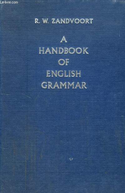 A HANDBOOK OF ENGLISH GRAMMAR