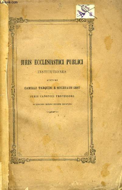 IURIS ECCLESIASTICI PUBLICI INSTITUTIONES