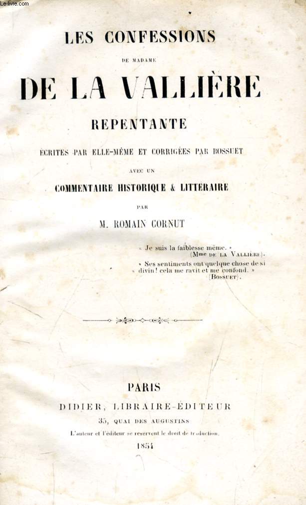 LES CONFESSIONS DE MADAME DE LA VALLIERE REPENTANTE