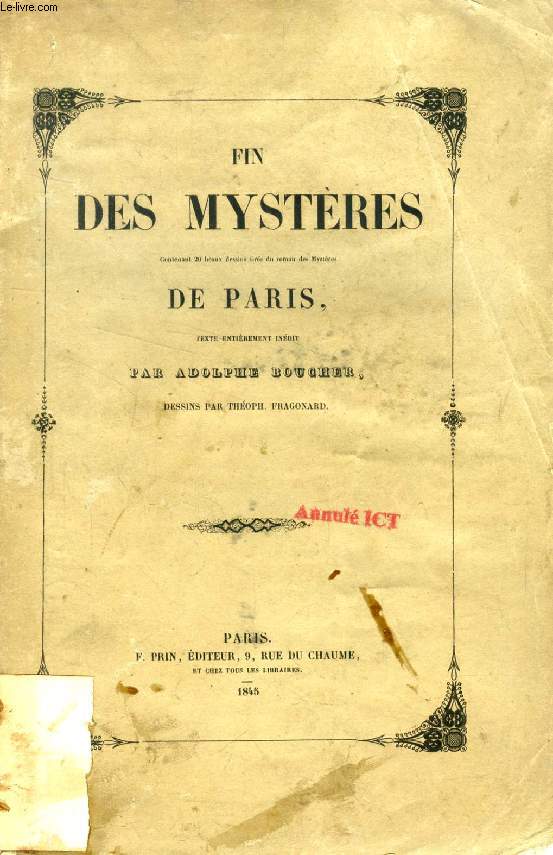 FIN DES MYSTERES DE PARIS