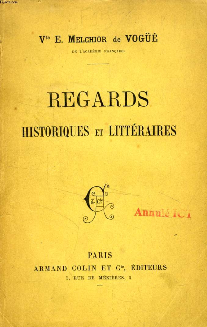 REGARDS HISTORIQUES ET LITTERAIRES