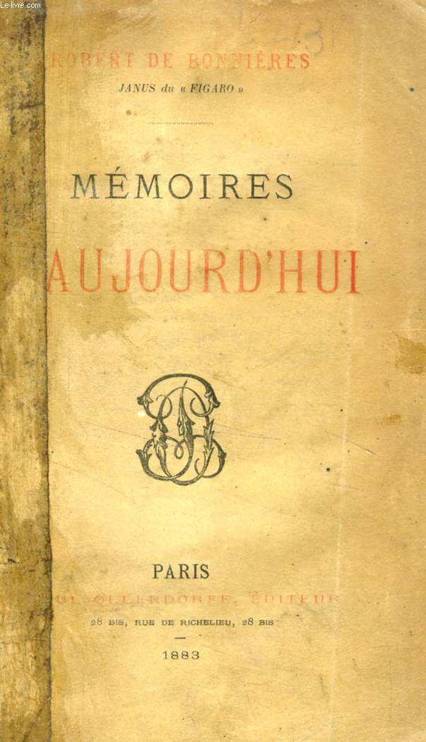 MEMOIRES D'AUJOURD'HUI