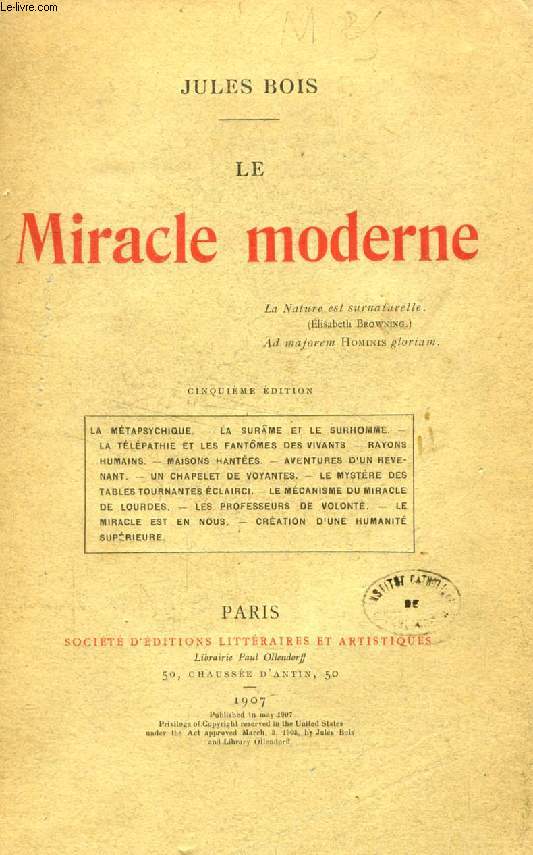 LE MIRACLE MODERNE
