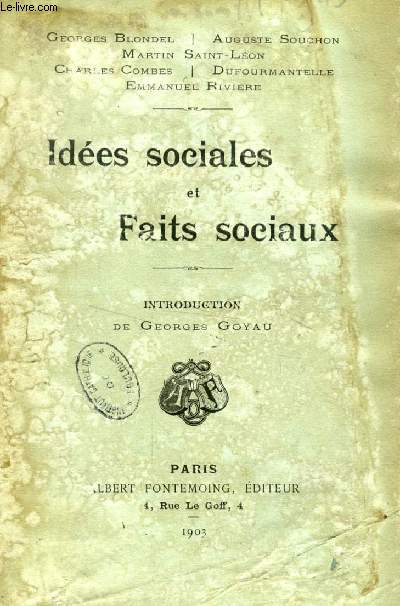 IDEES SOCIALES ET FAITS SOCIAUX