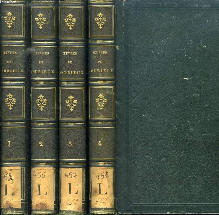 OEUVRES DE FRANCOIS GUILLAUME JEAN STANISLAS ANDRIEUX, 4 TOMES